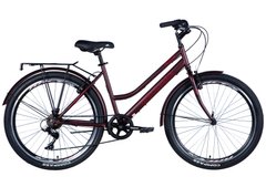 Велосипед ST 26" Discovery PRESTIGE WOMAN Vbr с багажником задн St с крылом St 2024 (красный (м))