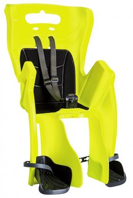 Сидіння заднє (дитяче велокрісло) Bellelli LITTLE DUCK Standart Multifix до 22 кг, Неоновий жовтий / чорна підкладка (Hi Vision)