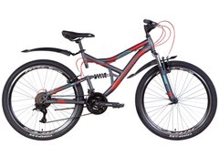Велосипед 26" Discovery CANYON AM2 Vbr 2022 (темно-сірий з червоним та блакитним (м))