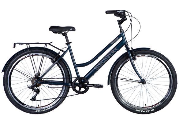 Велосипед ST 26" Discovery PRESTIGE WOMAN Vbr с багажником задн St с крылом St 2024 (темно-синий (м))