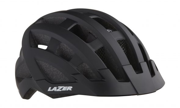Шлем Lazer Compact dlx c мигалкой черный матовый