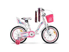 Велосипед VNC 16" Miss АС V9AC-16FA-BP, 22см белый с голубым и розовым