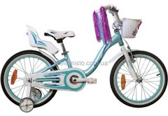 Велосипед VNC 16" Miss 1619-FA-BW, 22см бело-голубой