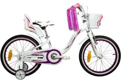 Велосипед VNC 16" Miss 1619-FA-WP , 22см бело-розовый
