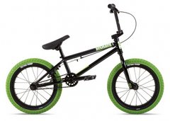Велосипед BMX 16" Stolen AGENT BLACK W/ NEON GREEN TIRES 2021
