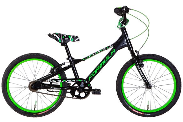 Велосипед 20" Formula SLIM 2022 (черно-зеленый )