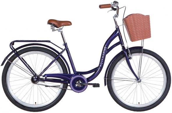 Велосипед 26" Dorozhnik AQUAMARINE темно-фиолетовый 2024