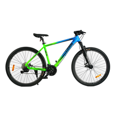 Велосипед Corso "Leroi" 27.5" LR-27677 рама алюминиевая 19``, оборудование L-TWOO 27 скоростей, вилка MOMA, зеленый с синим