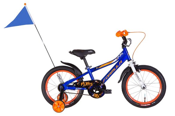 Велосипед 16" Formula FURY 2022 (синий с оранжевым)