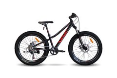 Велосипед 24" VNC Blaster A3 FS, рама 12" чорний з червоним 2022