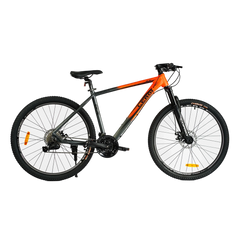 Велосипед Corso Leroi 27.5" рама алюминиевая 19", оборудование L-TWOO 27 скоростей, вилка MOMA, оранжевый с черным (LR-27899)