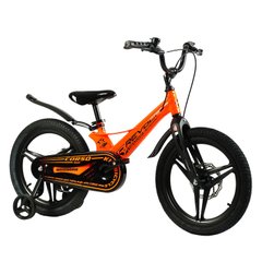 Велосипед Corso Revolt 18", магниевая рама, дисковые тормоза, литые диски, оранжевый с черным.