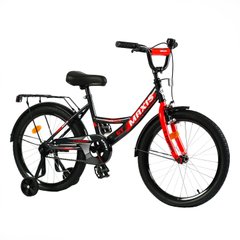 Велосипед Corso Maxis 20", сталь, ножные тормоза, сиденье с ручкой черный с красным