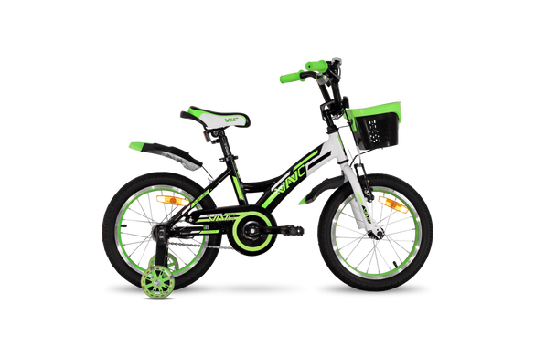 Велосипед 16" VNC Wave AC black/green, V9AC-16BA-BG, 22см (1384), черно-зеленый