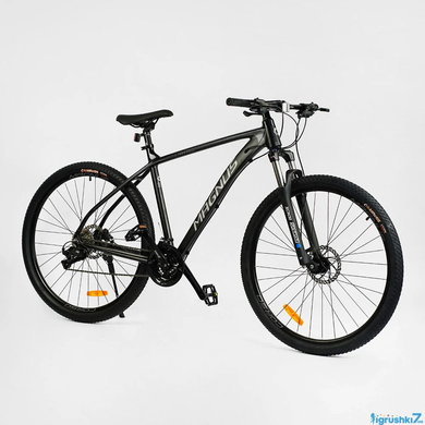 Велосипед Corso "Magnus" 29" MG-61099 рама алюмінієва 21", гідравлічні гальма Shimano, обладнання L-TWOO 27 швидкостей, чорний