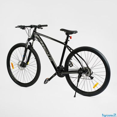 Велосипед Corso "Magnus" 29" MG-61099 рама алюмінієва 21", гідравлічні гальма Shimano, обладнання L-TWOO 27 швидкостей, чорний