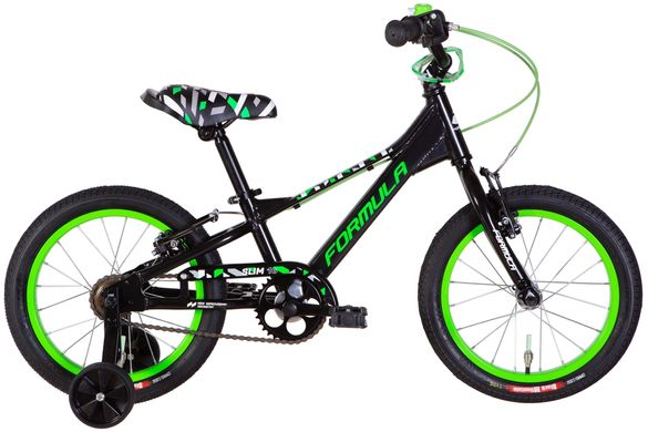 Велосипед 16" Formula SLIM 2022 (чорно-зелений )