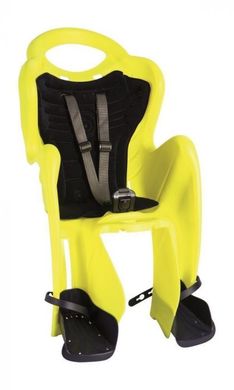 Сидіння заднє (дитяче велокрісло) Bellelli MR FOX Relax B-Fix до 22 кг, темно-сіре з червоною підкладкою