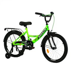 Велосипед Corso Maxis 20", сталь, ножні гальма, сидіння з ручкою зелений