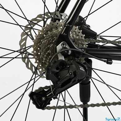 Велосипед Corso Magnus 29", рама алюминиевая 21", гидравлический тормоз Shimano, оборудование L-TWOO 27 скоростей, черный с серым (MG-90177)
