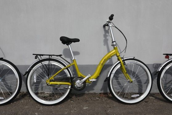 Велосипед складний Winner IBIZA 24 " 3 швидкості, планетарна втулка, зелено-жовтий 2024