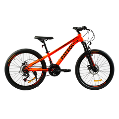 Велосипед Corso «Patrol» 24" дюйма PL-24511 рама стальная 11’’, оборудование SUNRUN 21 скорость, оранжевый