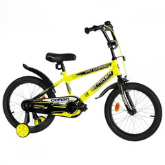 Велосипед Corso STRIKER 18", сталь, ножные тормоза, желтый с черным