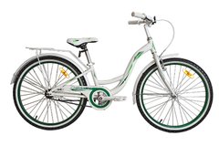 Велосипед подростковый 24" VNC Beverly бело-салатовый (24-BEAC-28-WG), 28 см.