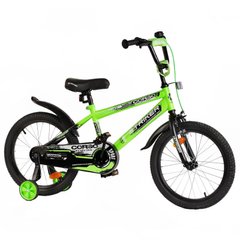 Велосипед Corso STRIKER 18", сталь, ножные тормоза, зеленый с черным