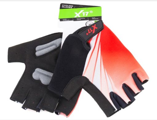 Перчатки X17 XGL-554RD гелевые, красно-черные
