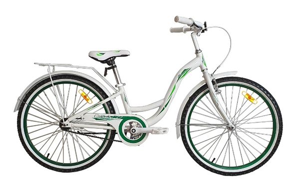 Велосипед підлітковий 24 "VNC Beverly біло-салатовий (24-BEAC-28-WG), 28 см.