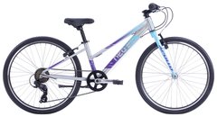Велосипед 24" Apollo NEO 7s girls Brushed Alloy / Ice Blue / Purple Fade
