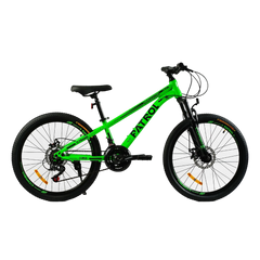 Велосипед Corso «Patrol» 24" дюйма PL-24870 рама стальная 11’’, оборудование SUNRUN 21 скорость, зеленый
