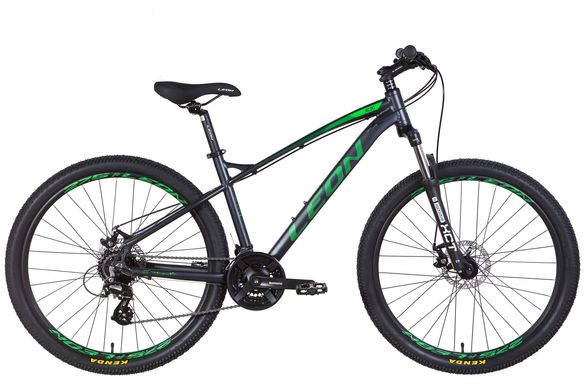 Велосипед 27.5" Leon XC-90 SE AM DD 2022 (графитовый с зеленым (м))