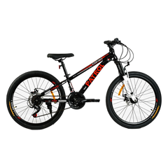 Велосипед Corso «Patrol» 24" дюйма PL-24900 рама стальная 11’’, оборудование SUNRUN 21 скорость, черный с красным и белым
