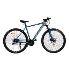 Велосипед Corso X-Force, 29", рама алюмінієва 21", обладнання Shimano Altus, 24 швидкості, вилка MOMA, сірий з синім (XR-29618)