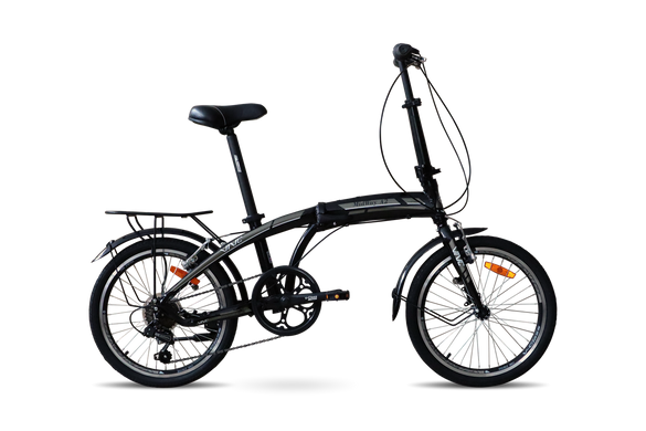 Велосипед складаний VNC Midway А2 20" чорний з білим 2023