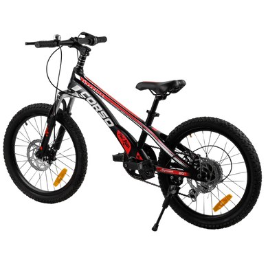 Велосипед 20'' CORSO Speedline, магнієва рама, Shimano, 7 швидкостей, чорний з червоним (MG-29535)