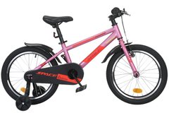 Велосипед 18" SPACE KID GEON сталь рама-10" светло-розовый с крылом