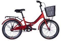 Велосипед ST 20" Formula SMART Vbr с багажником задн St с корзиной Pl с крылом St 2024 (красный (м))