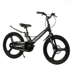 Велосипед Corso Revolt 20", магнієва рама, дискові гальма, литі диски, сірий з чорним