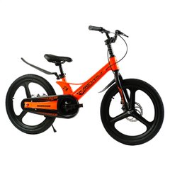 Велосипед Corso Revolt 20", магниевая рама, дисковые тормоза, литые диски, оранжевый с черным
