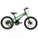 Велосипед 20'' CORSO Speedline магниевая рама, Shimano, 7 скоростей, зеленый с черным (MG-74290) - 1