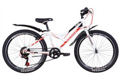 Велосипед 24" Discovery FLINT бело-черный с красным 2021