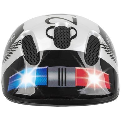 Шлем M-Wave "Police" (731004) детский, разм. 52-57 (S), бело-черный (4015493731979)