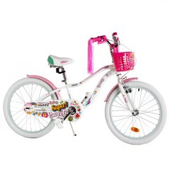 Велосипед Corso Sweety 20", алюмінієва рама, ножні гальма, білий