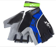 Перчатки X17 XGL-558BL гелевые, сине-черные
