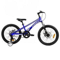 Велосипед Corso Speedline 20", магнієва рама, дискові гальма, литі диски, синій
