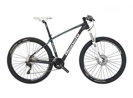 Велосипед Bianchi ETHANOL 27.1 XT/DEORE carbon Hidr Disc черный/celeste р. 53 см