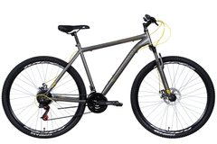 Велосипед ST 29" Discovery RIDER AM DD рама- 2022 (темно-серебристый с желтым (м))